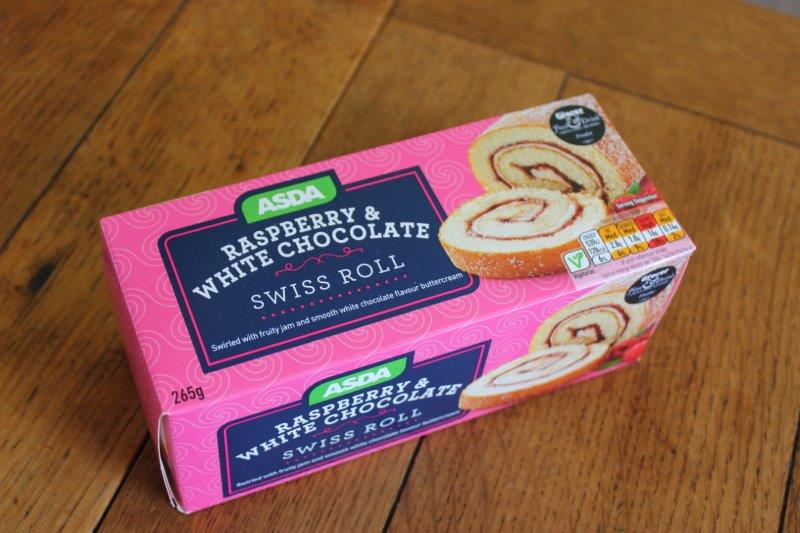 Asda Raspberry & White Chocolate Swiss Roll